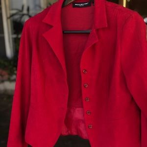 Vintage Briggs NY red blazer Sz 6P